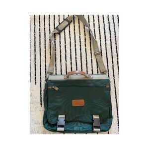 North West Green Canvas Strap Compartment Messenger Bag